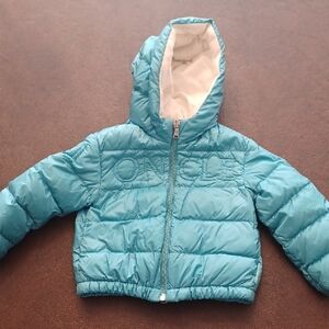 Moncler Baby Jacket, Teal Blue, Baby Puffer. Size 18m